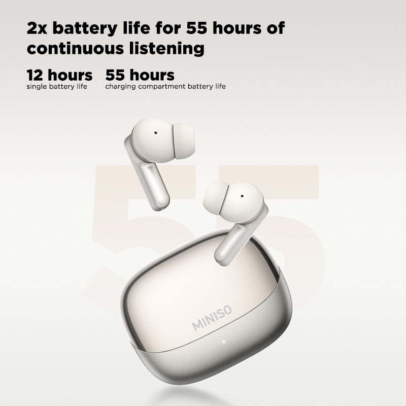 Headphones - MINISO MS106 Bluetooth Earphones In-Ear Soft