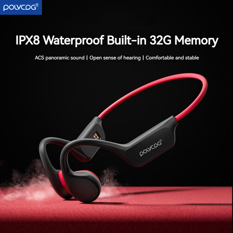 Bone Conduction Running Headphones - POLVCDG Bone Conduction Headset X7 IPX8