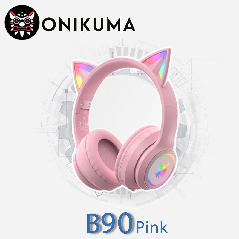 Onikuma B90 Pink Cat Ear Gamin - Gaming Headset With Mic Rgb recension och pris