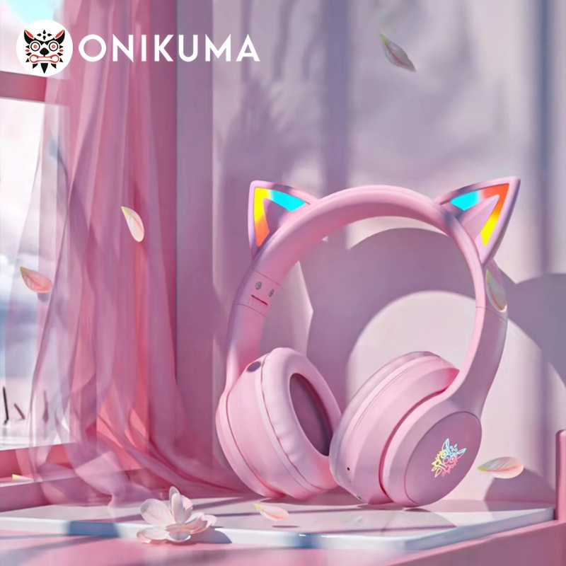 Onikuma B90 Pink Cat Ear Gamin - Gaming Headset With Mic Rgb recension och pris
