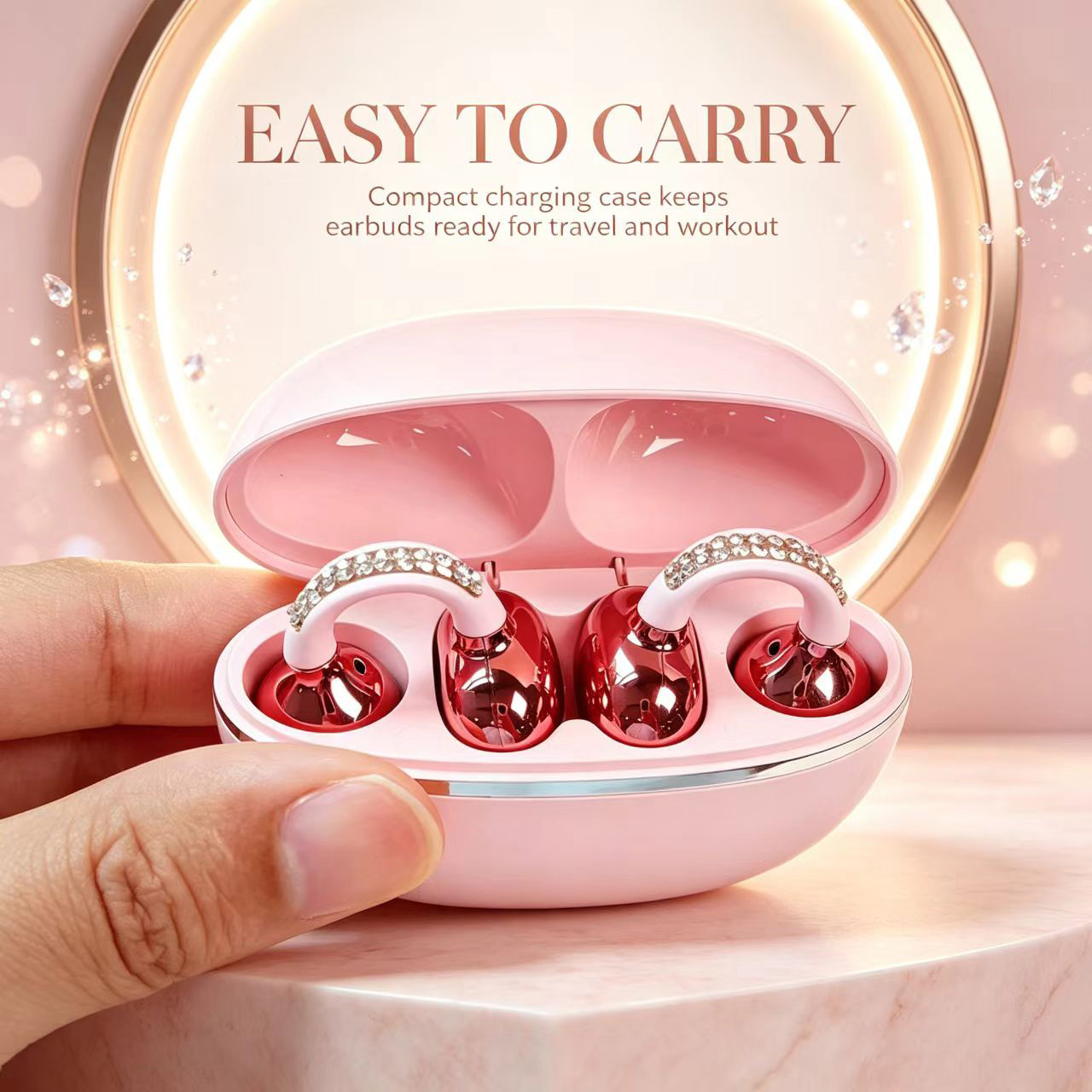 Rhinestone Open Ear Clip Wirel - Sleep Mask Headphones Bluetooth recension och pris