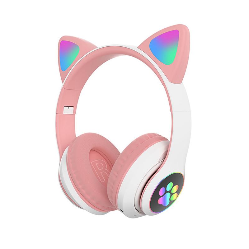 Cute Cat Ears Headphones Bluet - Cat Ear Bluetooth Headset Led recension och pris