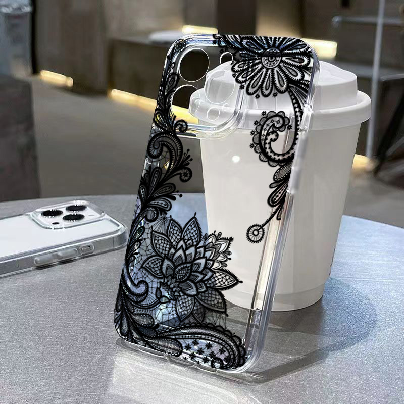 Trendy Black Lace Flower Patte - Tablets recension och pris