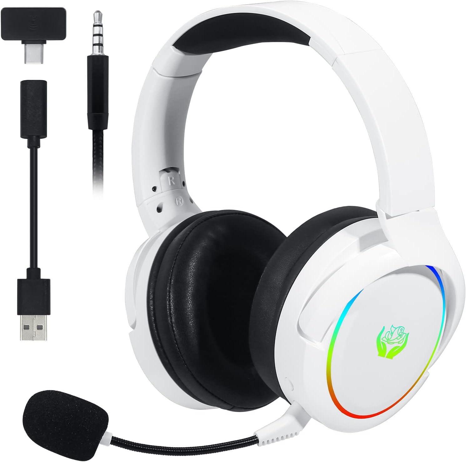 HUO JI 2.4G/Bluetooth Wireless - Gaming Headset With Mic Rgb recension och pris