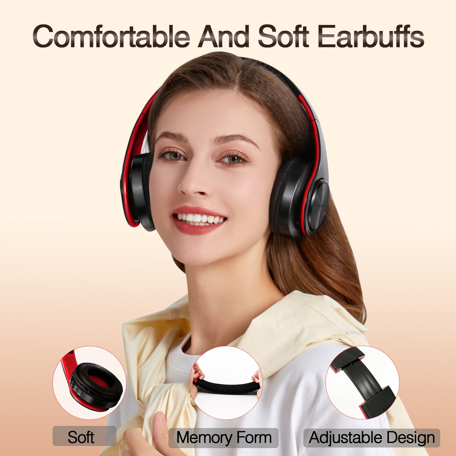 CATASSU Earphone Bluetooth Hea - Anc Wireless Over Ear Headphones recension och pris