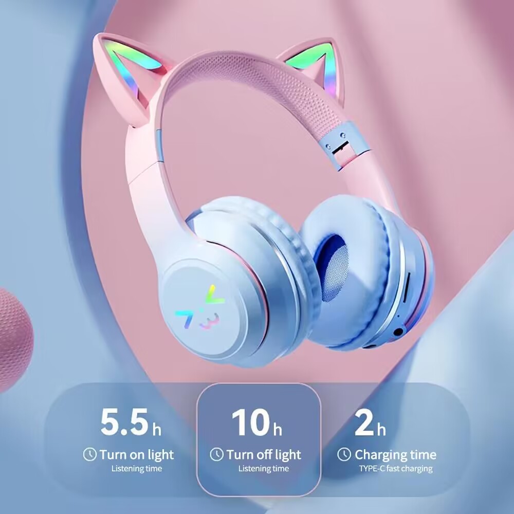 RGB Glow Earphones Wireless Ea - Gaming Headset With Mic Rgb recension och pris
