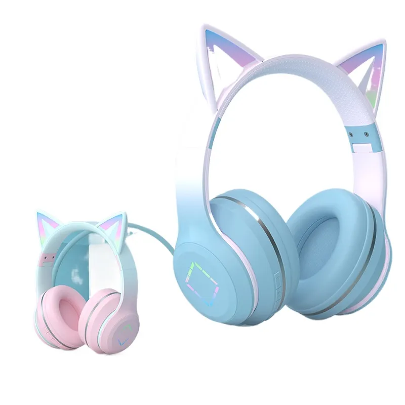 Wireless Bluetooth Headphones  - Cat Ear Bluetooth Headset Led recension och pris