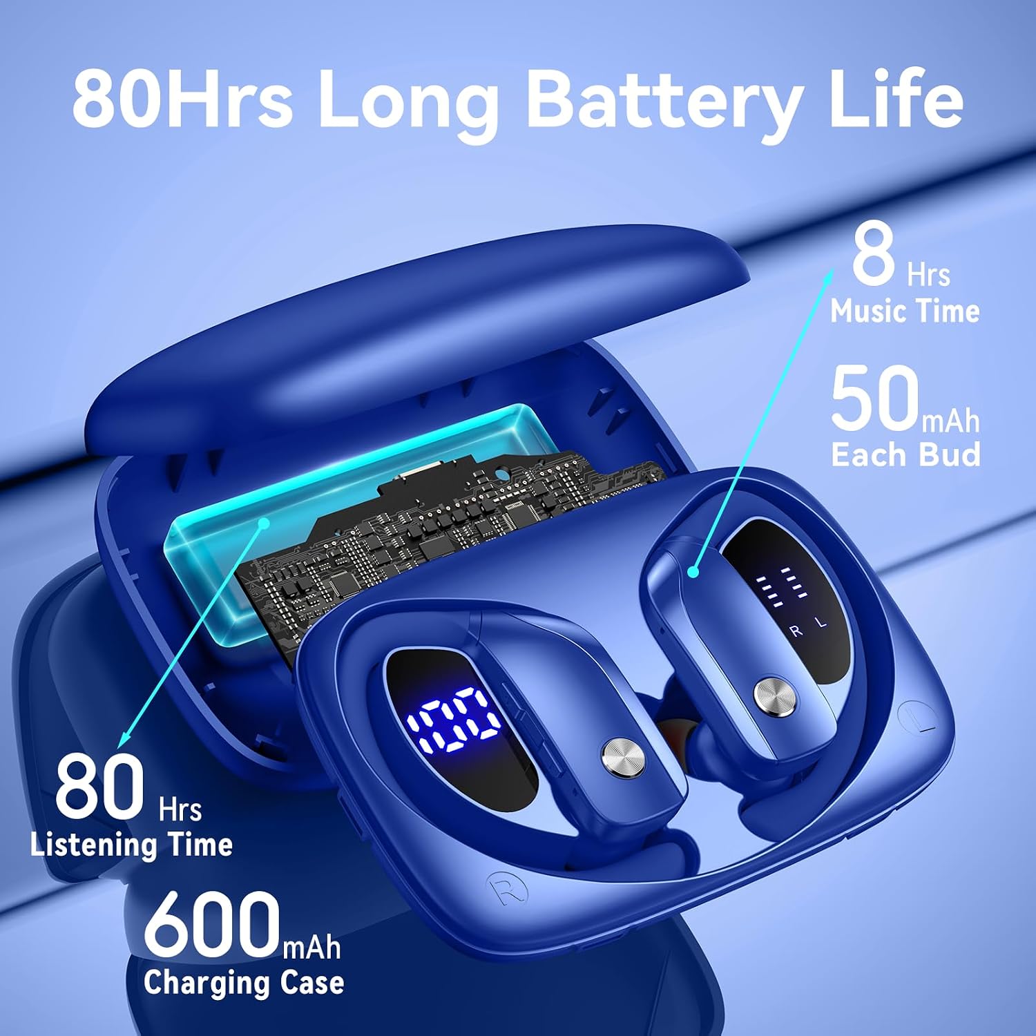 Wireless Earbuds with 80H Play - Headphones recension och pris