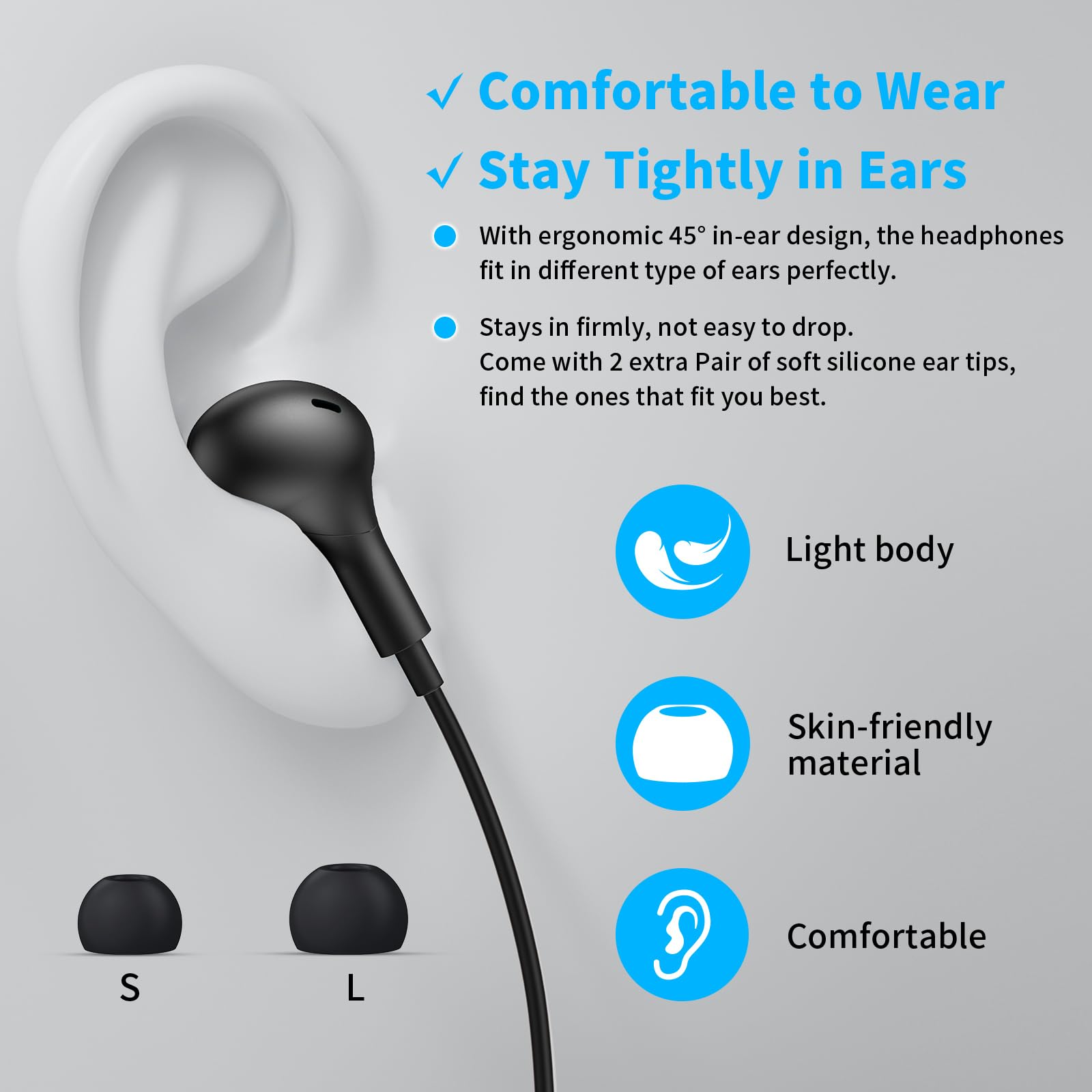 USB C Headphone for Samsung Ga - Type C Wired Earphones With Mic recension och pris